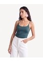 Camiseta De Tiras Graduables  Para Mujer Verde Seven Seven de Seven Seven