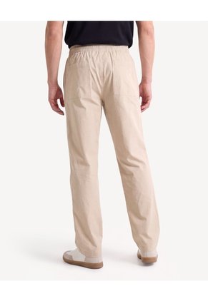 Pantalón Jogger Recto Pretina Resortada Para Hombre Taupe Seven Seven