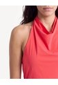 Camiseta Halter Cuello Drapeado  Para Mujer Rojo Seven Seven de Seven Seven