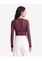 Camiseta Manga Larga En Malla  Para Mujer Vino Seven Seven de Seven Seven
