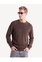 Saco Tejido Acanalado Con Rib  Para Hombre Café Seven Seven de Seven Seven