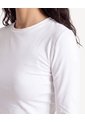 Camiseta Ajustada Manga Larga  Para Mujer Crudo Seven Seven de Seven Seven