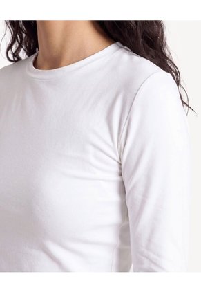 Camiseta Ajustada Manga Larga Para Mujer Crudo Seven Seven