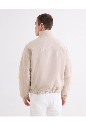 Chaqueta Acolchada Utilitaria  Para Hombre Crema Seven Seven