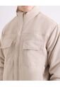 Chaqueta Acolchada Utilitaria  Para Hombre Crema Seven Seven de Seven Seven