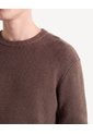 Saco Tejido Acanalado Con Rib  Para Hombre Café Seven Seven de Seven Seven