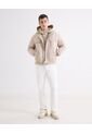 Chaqueta Acolchada Utilitaria  Para Hombre Crema Seven Seven de Seven Seven