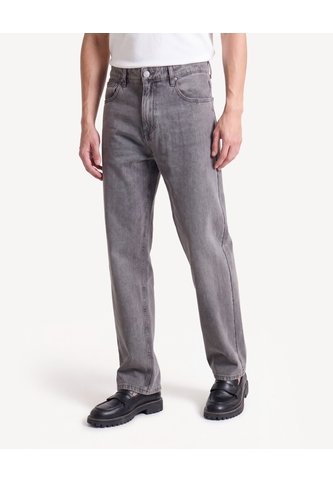Jean Loose Con Lavado Marcado  Para Hombre Gris Seven Seven Seven Seven