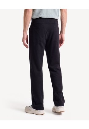 Pantalón Jogger Recto Textura  Para Hombre Negro Seven Seven
