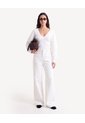 Jean Wide Leg Tiro Medio Rígido  Para Mujer Blanco Seven Seven de Seven Seven