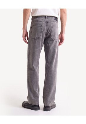Jean Loose Con Lavado Marcado  Para Hombre Gris Seven Seven