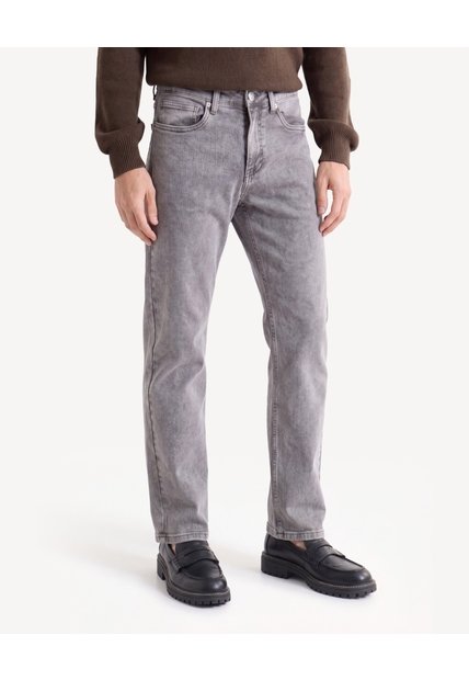 Jean Regular Con Efecto Lavado  Para Hombre Gris Seven Seven
