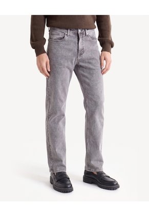 Jean Regular Con Efecto Lavado Para Hombre Gris Seven Seven