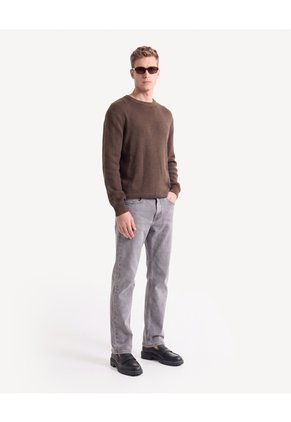 Jean Regular Con Efecto Lavado Para Hombre Gris Seven Seven