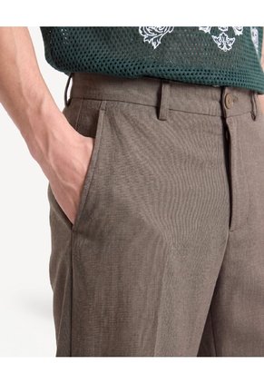 Pantalón Sastrero Recto  Para Hombre Verde Seven Seven