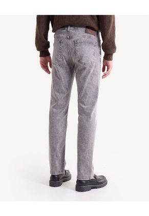 Jean Regular Con Efecto Lavado Para Hombre Gris Seven Seven