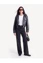 Jean Straight Con Corte Lateral  Para Mujer Negro Seven Seven de Seven Seven
