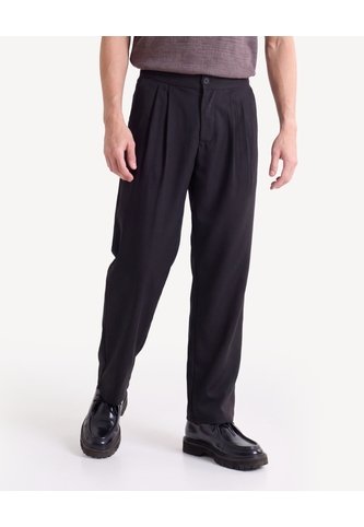 Pantalón Barrel Pretina Posterior Elástica  Para Hombre Negro Seven Seven Seven Seven