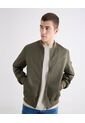 Chaqueta Bomber Basica  Para Hombre Verde Seven Seven de Seven Seven