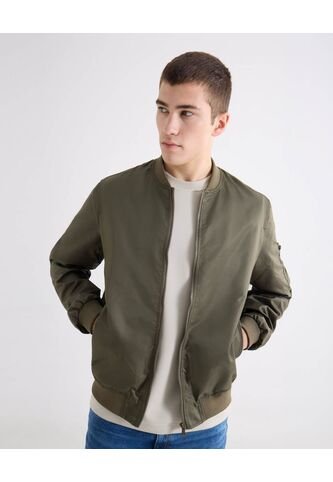 Chaqueta Bomber Basica  Para Hombre Verde Seven Seven Seven Seven