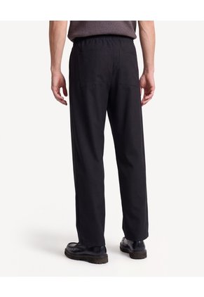 Pantalón Barrel Pretina Posterior Elástica Para Hombre Negro Seven Seven