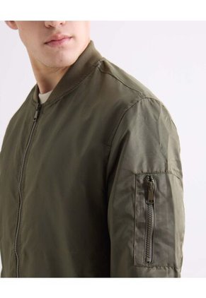 Chaqueta Bomber Basica  Para Hombre Verde Seven Seven