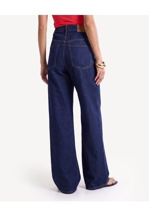 Jean Wide Leg En Denim Raw  Para Mujer Azul Seven Seven