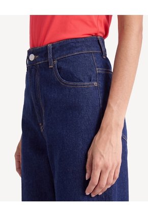 Jean Wide Leg En Denim Raw  Para Mujer Azul Seven Seven