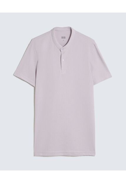 Polo Para Hombre Cuello Mao  Color Lila Marca Seven Seven #45110858