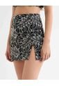 Falda En Ojalillo  Para Mujer Negro Seven Seven de Seven Seven