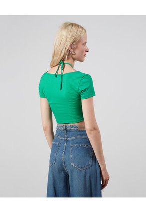 Camiseta Para Mujer Manga Corta Color Verde Marca Seven Seven #28095380