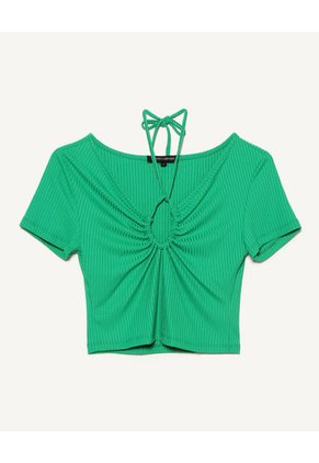 Camiseta Para Mujer Manga Corta Color Verde Marca Seven Seven #28095380