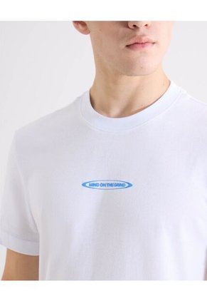 Camiseta Regular Estampada Para Hombre Blanco Seven Seven
