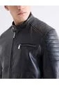 Chaqueta Biker En Pu  Para Hombre Negro Seven Seven de Seven Seven