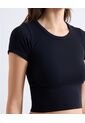 Camiseta Ajustada Flexible  Para Mujer Negro Seven Seven de Seven Seven