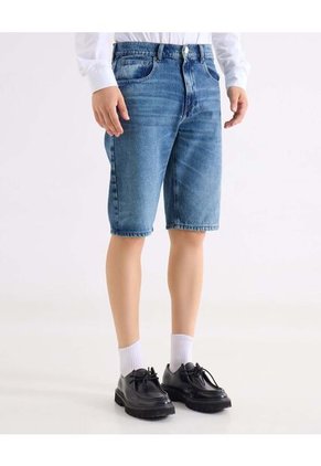Bermuda Regular Tono Medio  Para Hombre Azul Seven Seven