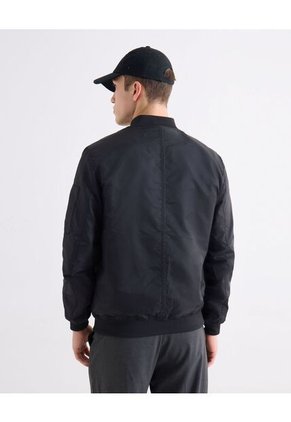 Chaqueta Bomber Basica  Para Hombre Negro Seven Seven