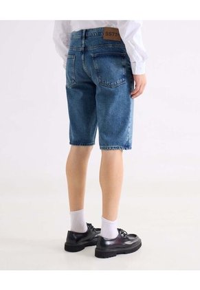 Bermuda Regular Tono Medio  Para Hombre Azul Seven Seven