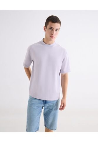 Camiseta Oversize Básica  Para Hombre Lila Seven Seven Seven Seven