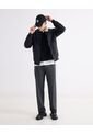 Chaqueta Bomber Basica  Para Hombre Negro Seven Seven de Seven Seven