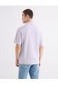Camiseta Oversize Básica  Para Hombre Lila Seven Seven de Seven Seven