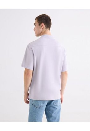 Camiseta Oversize Básica  Para Hombre Lila Seven Seven