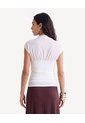 Camiseta Cuello Alto En Mesh  Para Mujer Hueso Seven Seven de Seven Seven