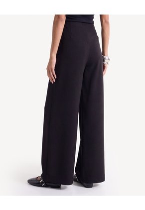 Pantalón Sastrero De Bota Amplia  Para Mujer Negro Seven Seven