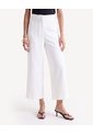 Pantalón Culotte Con Prenses  Para Mujer Blanco Seven Seven de Seven Seven