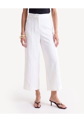 Pantalón Culotte Con Prenses  Para Mujer Blanco Seven Seven Seven Seven