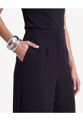 Pantalón Sastrero De Bota Amplia  Para Mujer Negro Seven Seven