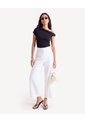 Pantalón Culotte Con Prenses  Para Mujer Blanco Seven Seven de Seven Seven