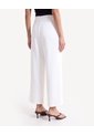 Pantalón Culotte Con Prenses  Para Mujer Blanco Seven Seven de Seven Seven
