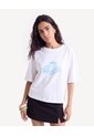 Camiseta Boxy Con Estampado  Para Mujer Crudo Seven Seven de Seven Seven